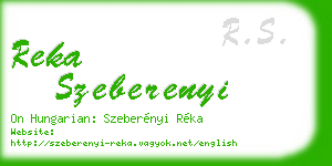 reka szeberenyi business card