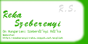 reka szeberenyi business card